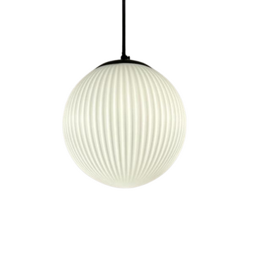 Vintage Pleated Glass Pendant Lamp