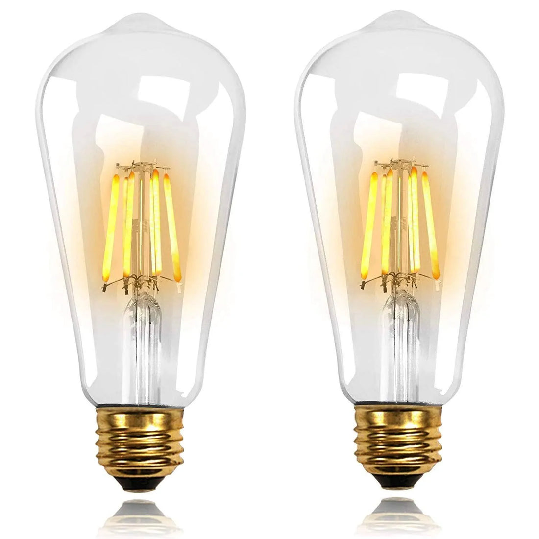 ST64 LED DIMMABLE Amber Glass Filament - The Light Library