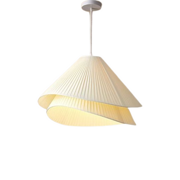 Nordic White Fabric Pleated Pendant Lighting