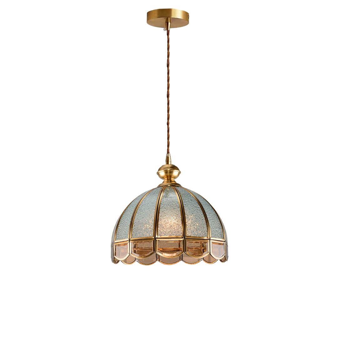 Radiant Lotus Brass Pendant Light