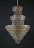 Contemporary Crystal Double Height Chandelier by The Light Library