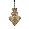 Contemporary Crystal Double Height Chandelier by The Light Library