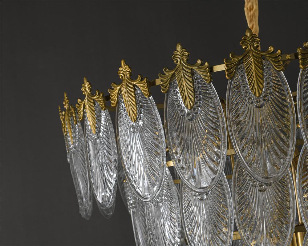 Crystal Leaflet Chandelier by The Light Library