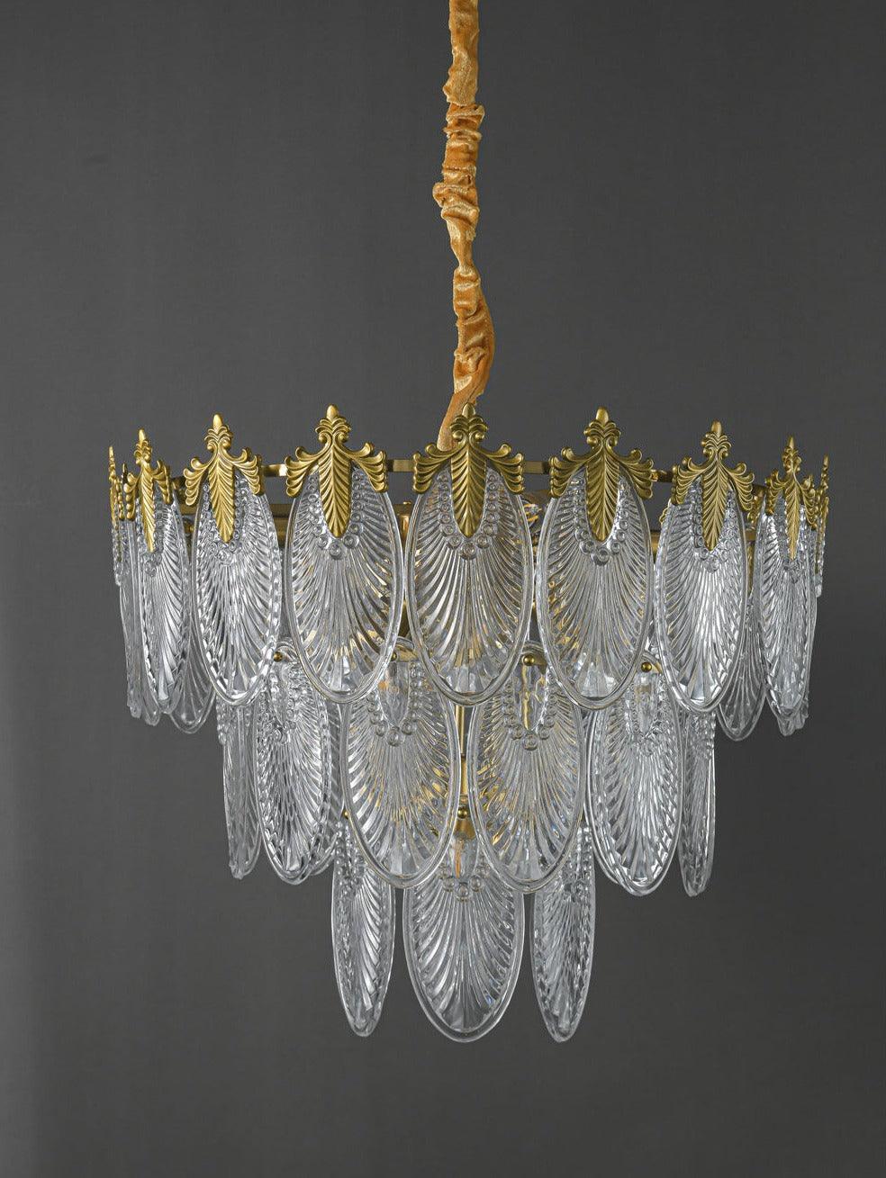 Crystal Leaflet Chandelier by The Light Library