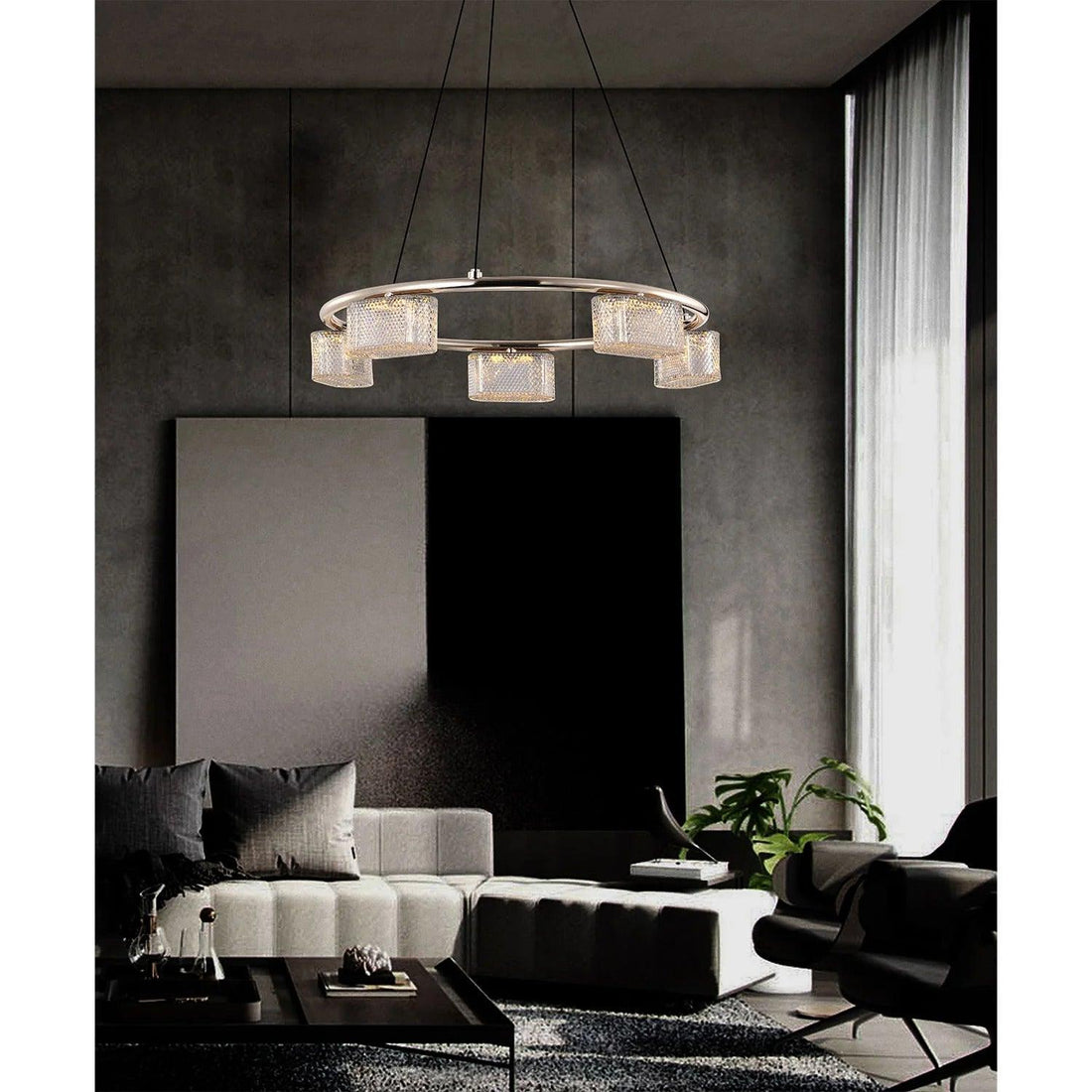 Cuboid Circular Chandelier by The Light Library