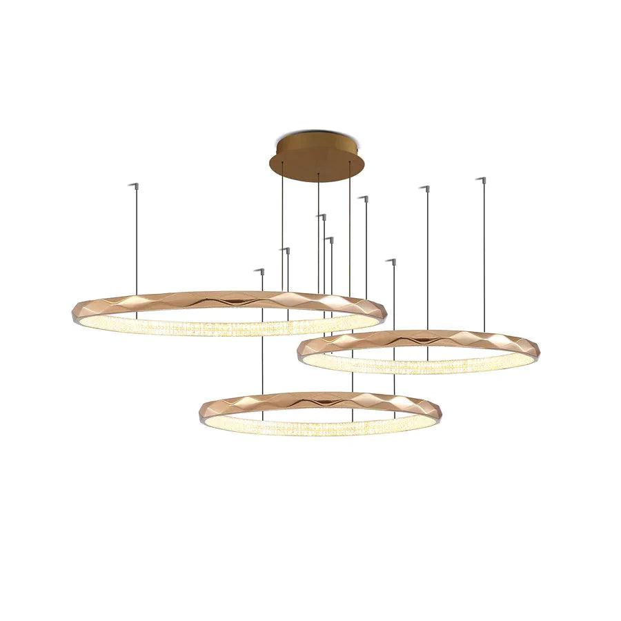 DUSKY MOON Chandelier 3 Rings by The Light Library