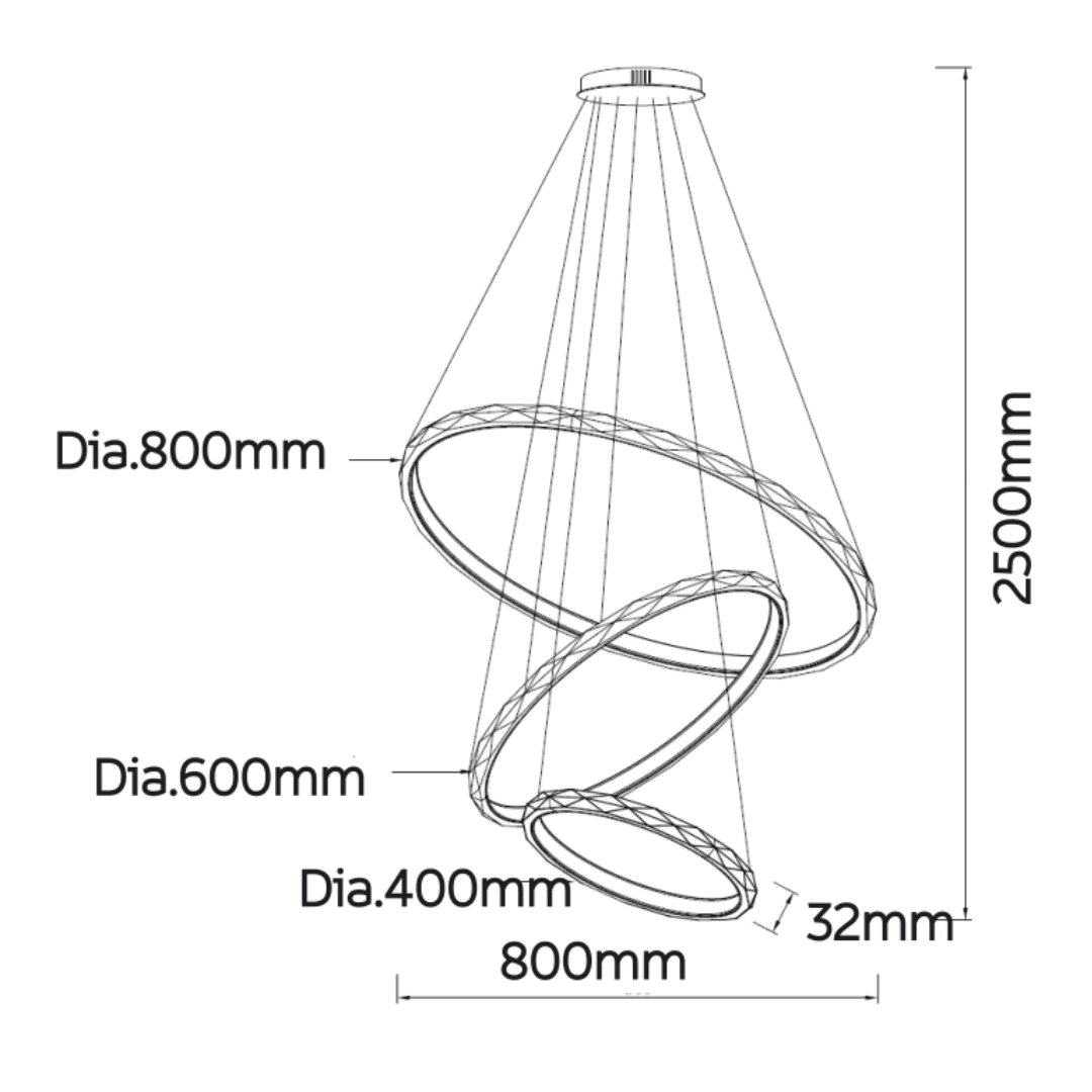 DUSKY MOON Chandelier by The Light Library