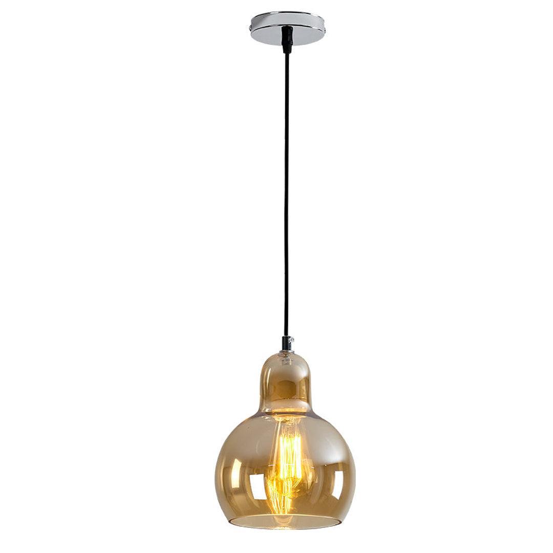 Emily Amber Glass Pendant Light by The Light Library