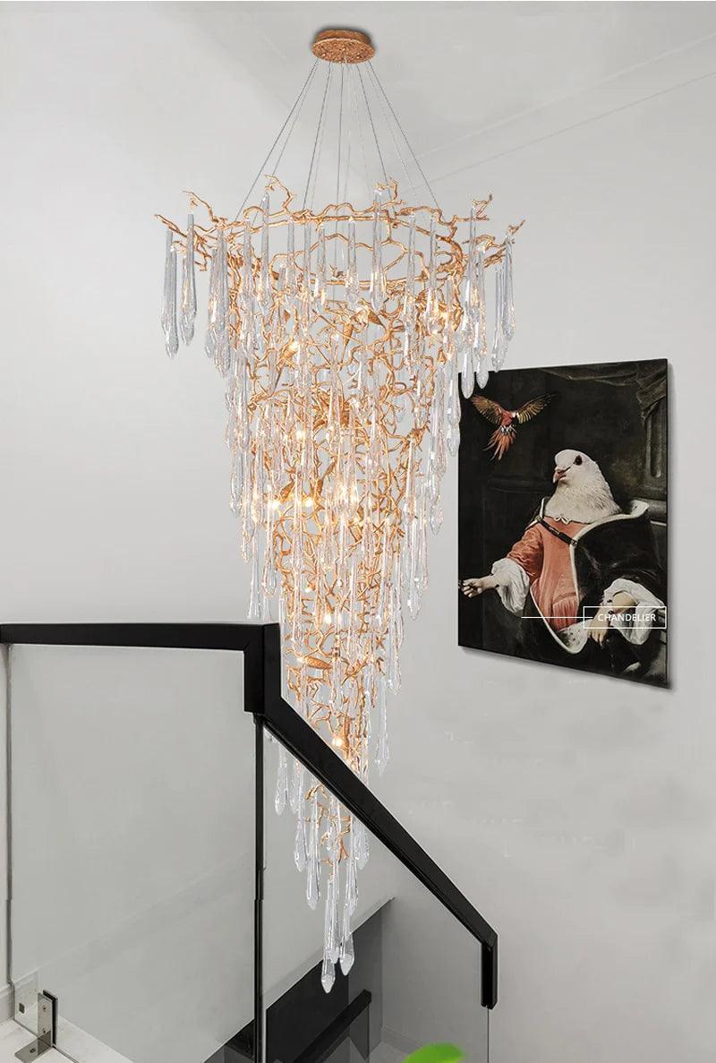 FRANCESCA BRANCH Crystal Double Height Chandelier by The Light Library