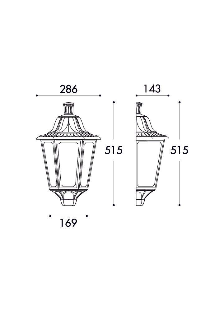 Fumagalli Daria Half Wall Lantern by The Light Library