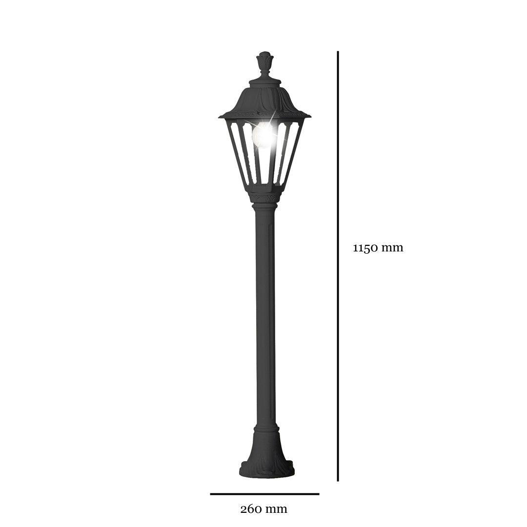 Fumagalli Mizar Rut Hexagonal 1150mm Bollard by The Light Library