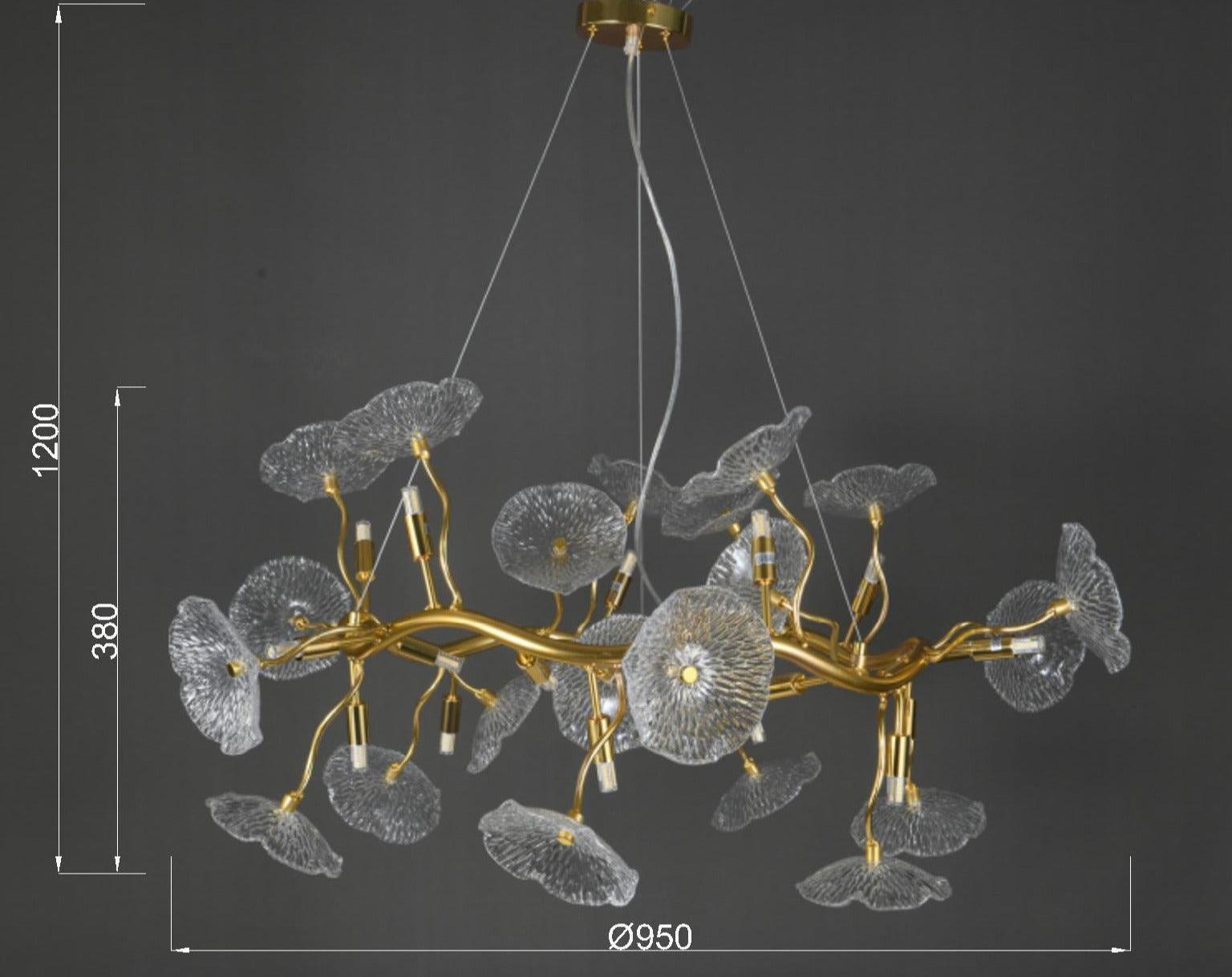 Golden Ambiance Clear Glass Pendant Light by The Light Library