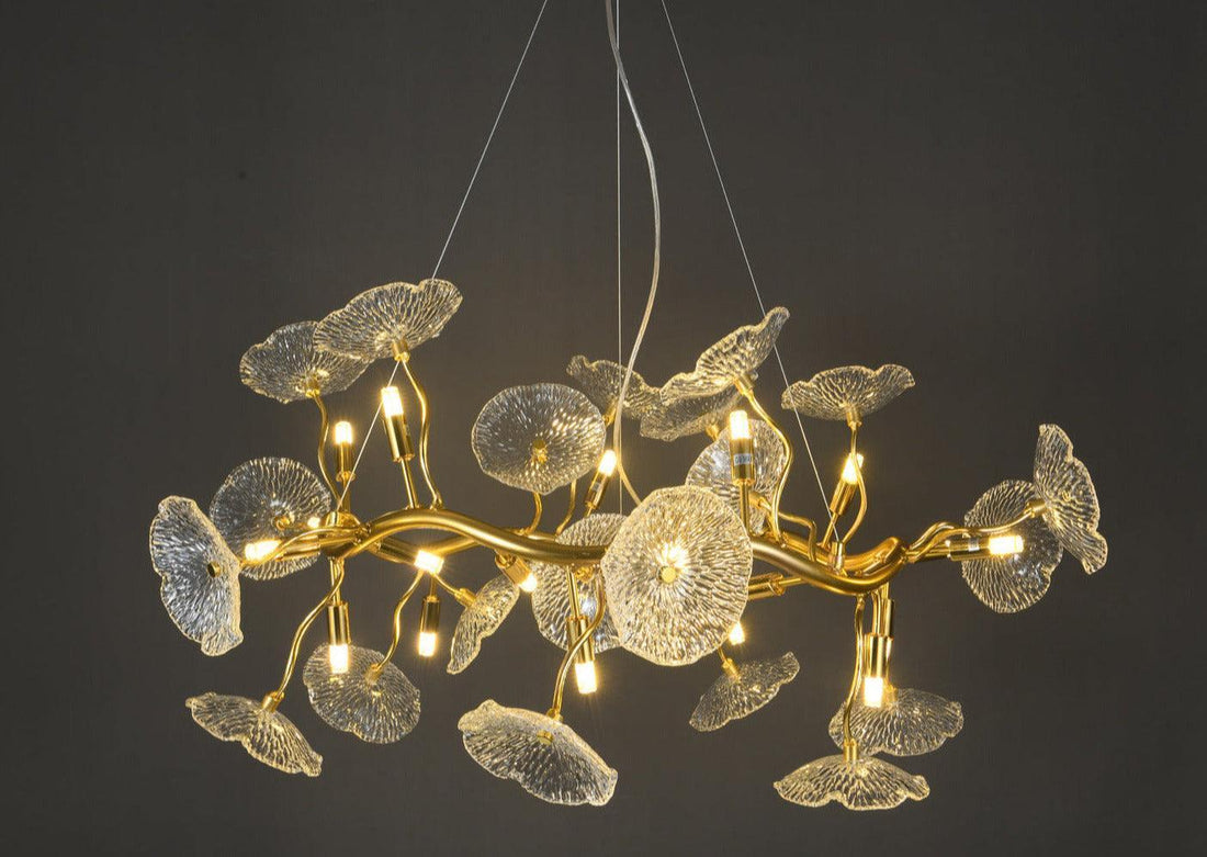 Golden Ambiance Clear Glass Pendant Light by The Light Library