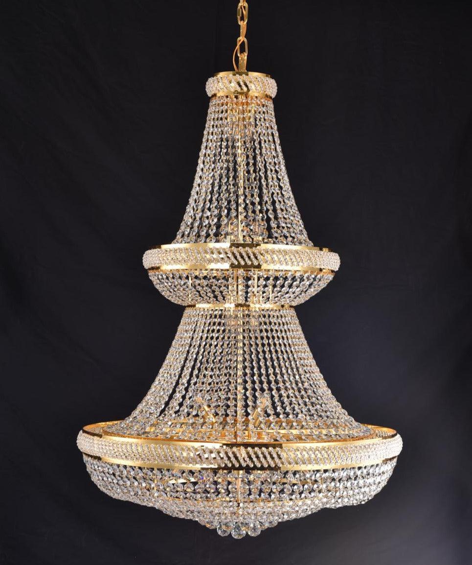 Golden Double Height Chandelier by The Light Library