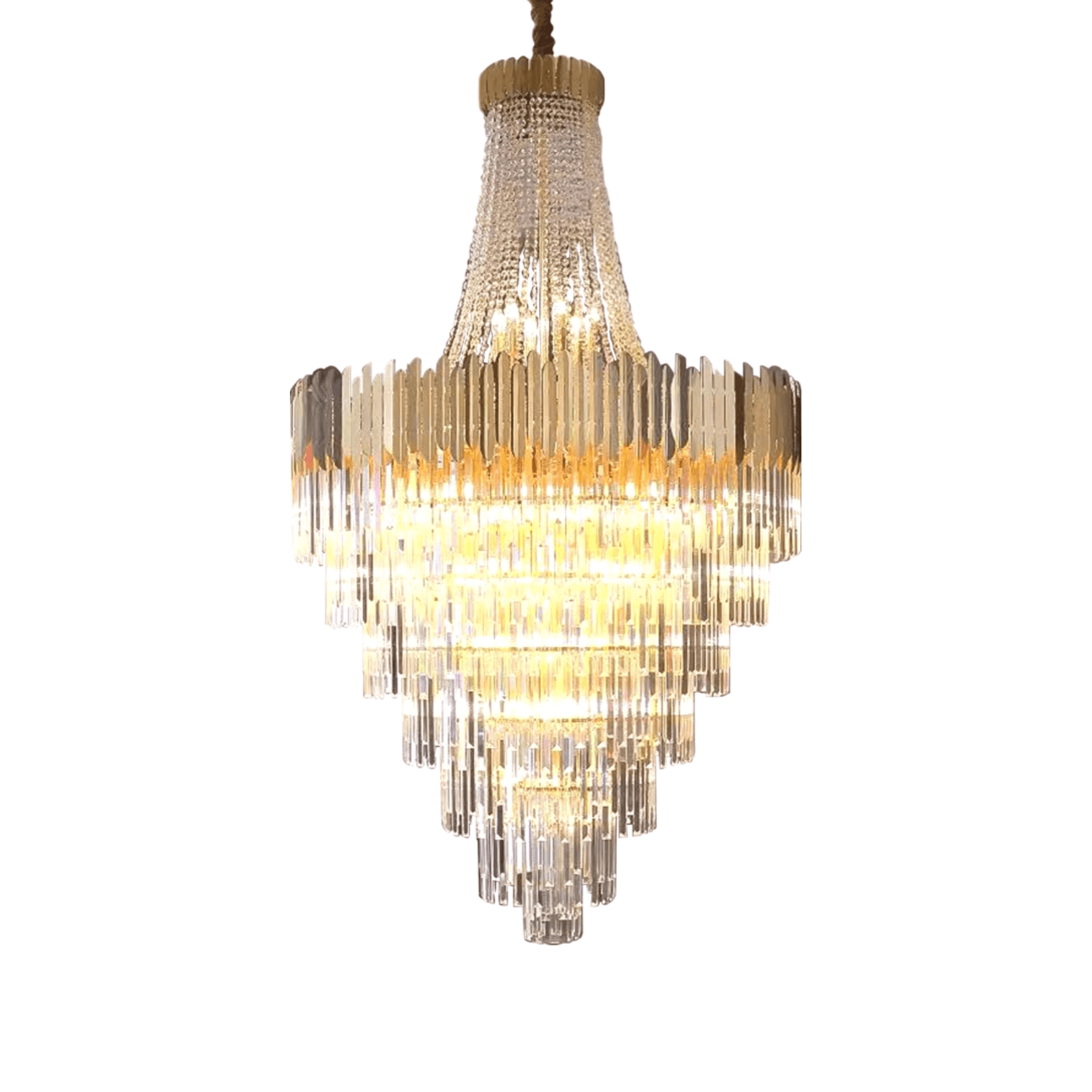 Guard Crystal Double Height Chandelier by The Light Library