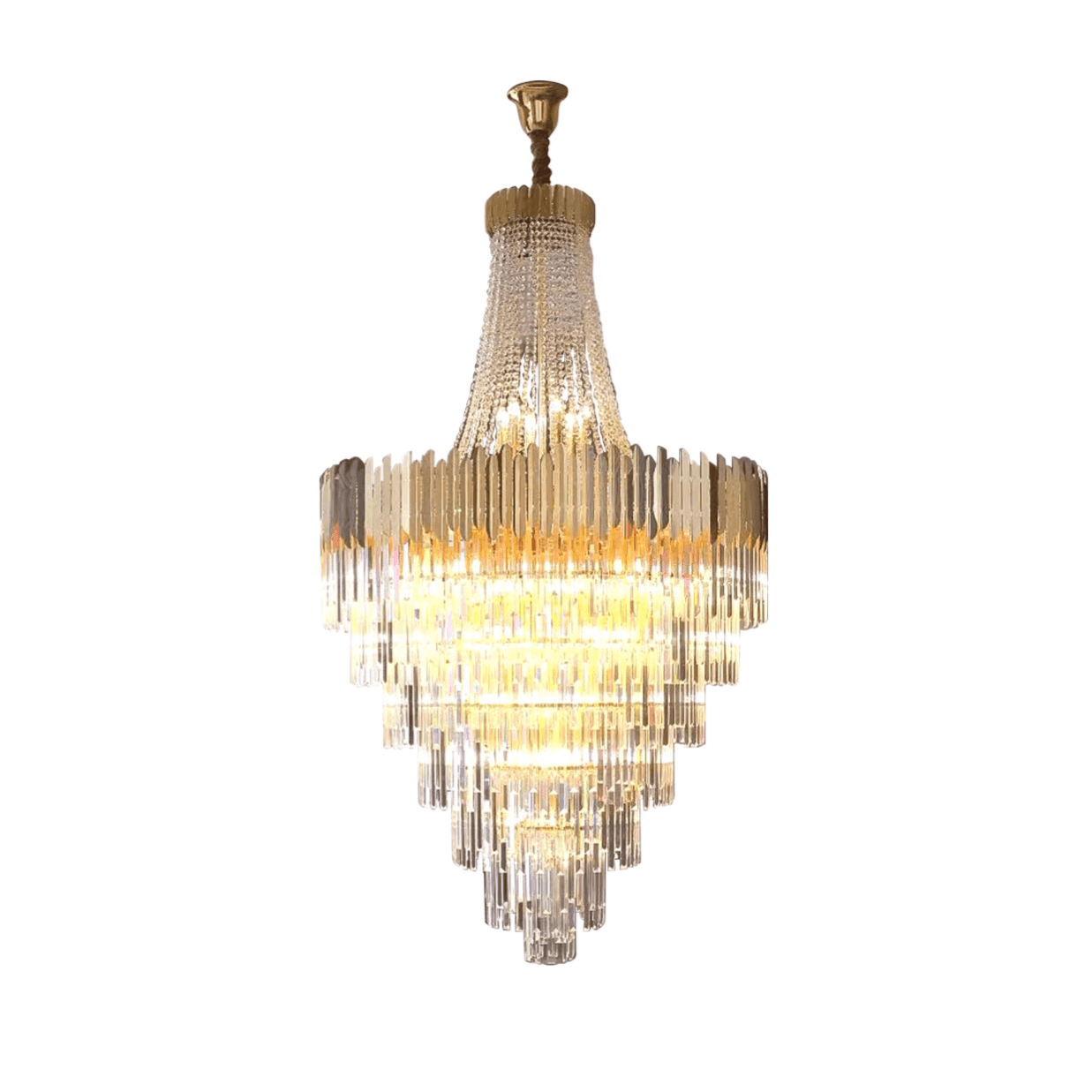 Guard Crystal Double Height Chandelier by The Light Library