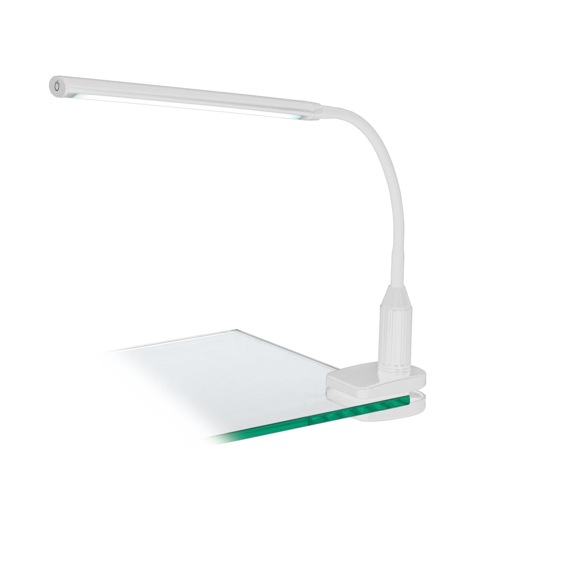 LAROA White Clamp Lamp by The Light Library