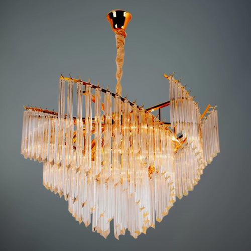 Lineary Crystal Chandelier by The Light Library