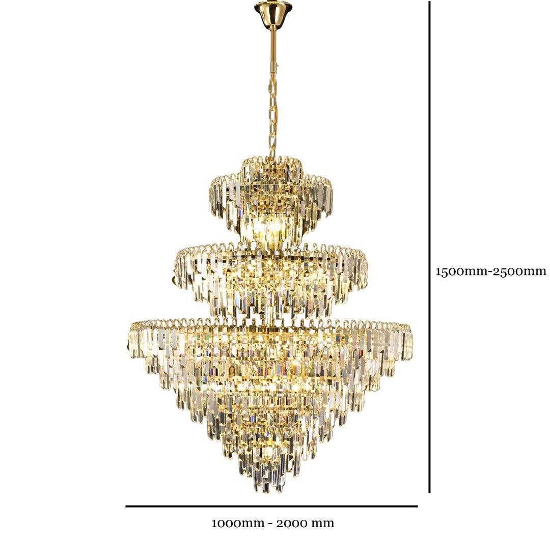 Radiant Double Height Chandelier by The Light Library