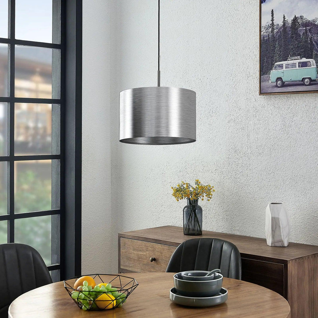 SAGANTO Silver Pendant Light by The Light Library