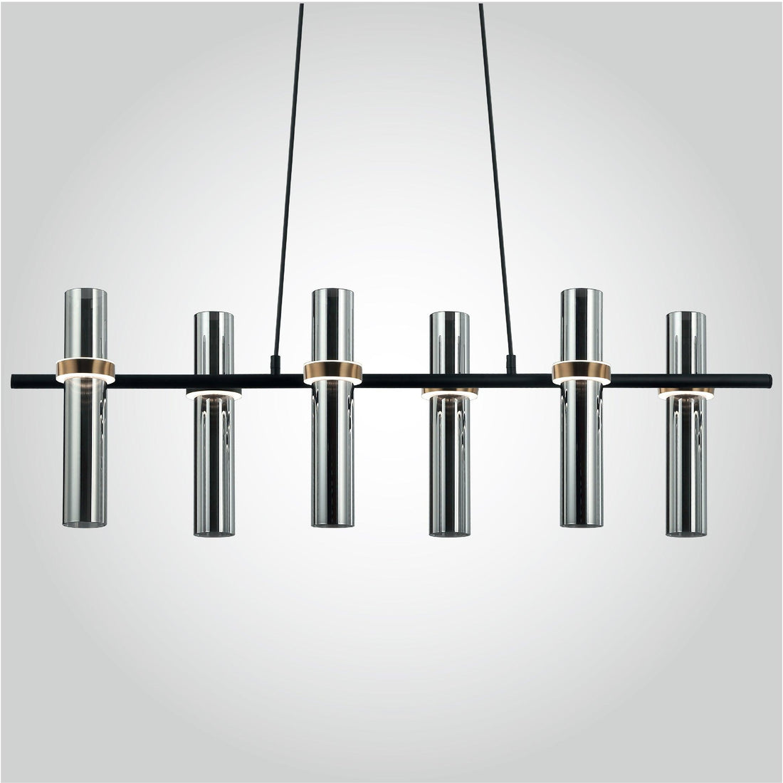 Smokey Cane 6 Linear Pendant Light by The Light Library
