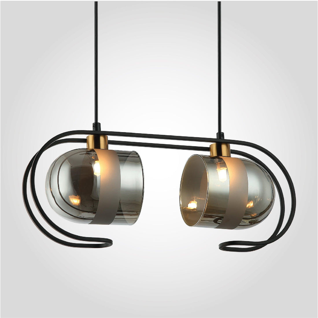 Smokey TwinGlow Pendant Light by The Light Library