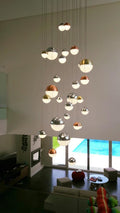 Sphere Ball Double Height Chandelier by The Light Library