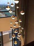 Sphere Ball Double Height Chandelier by The Light Library