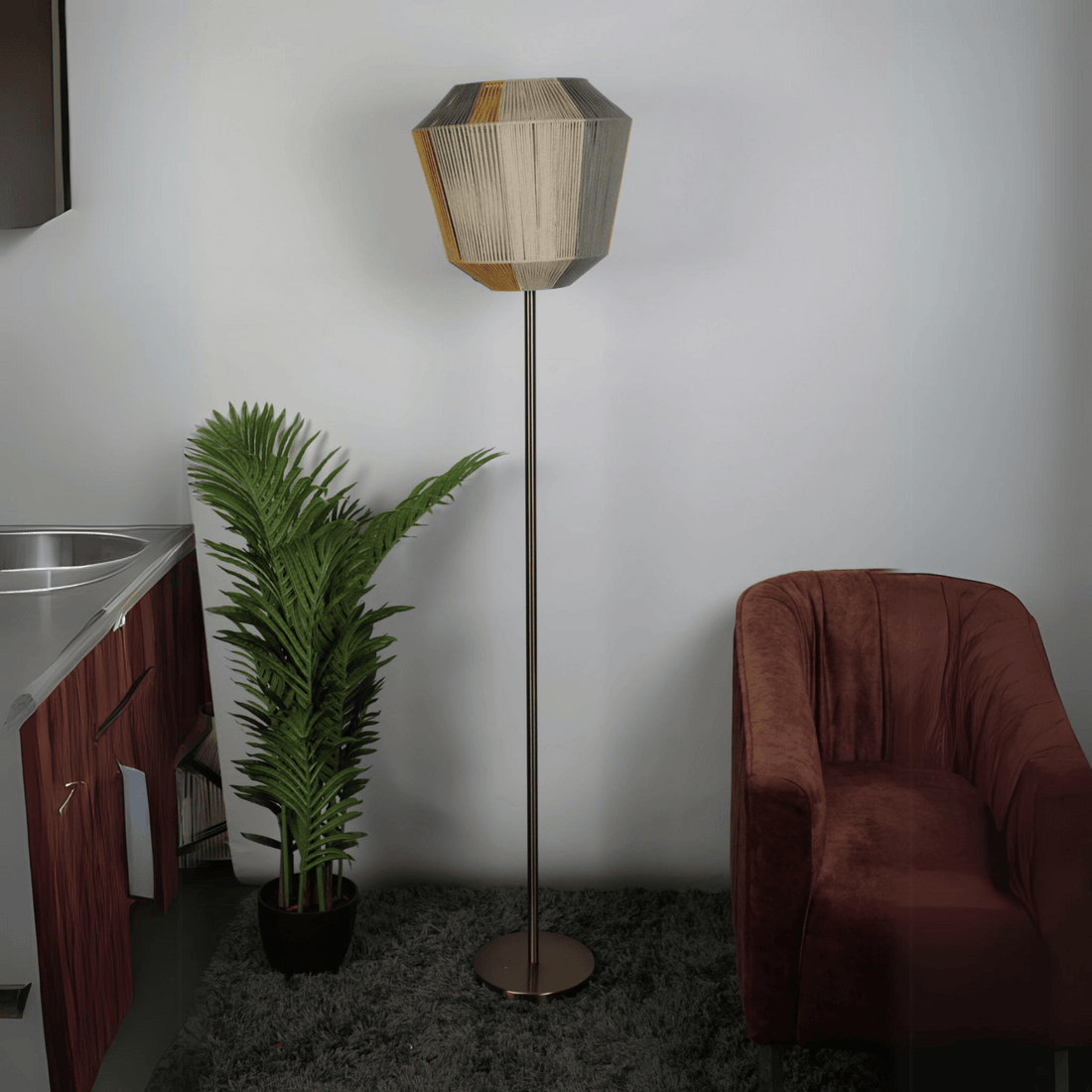 Velocee Handcrafted Floor Lamp by The Light Library